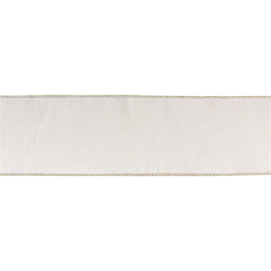 White Holiday Ribbon 4" x 10 yds.
