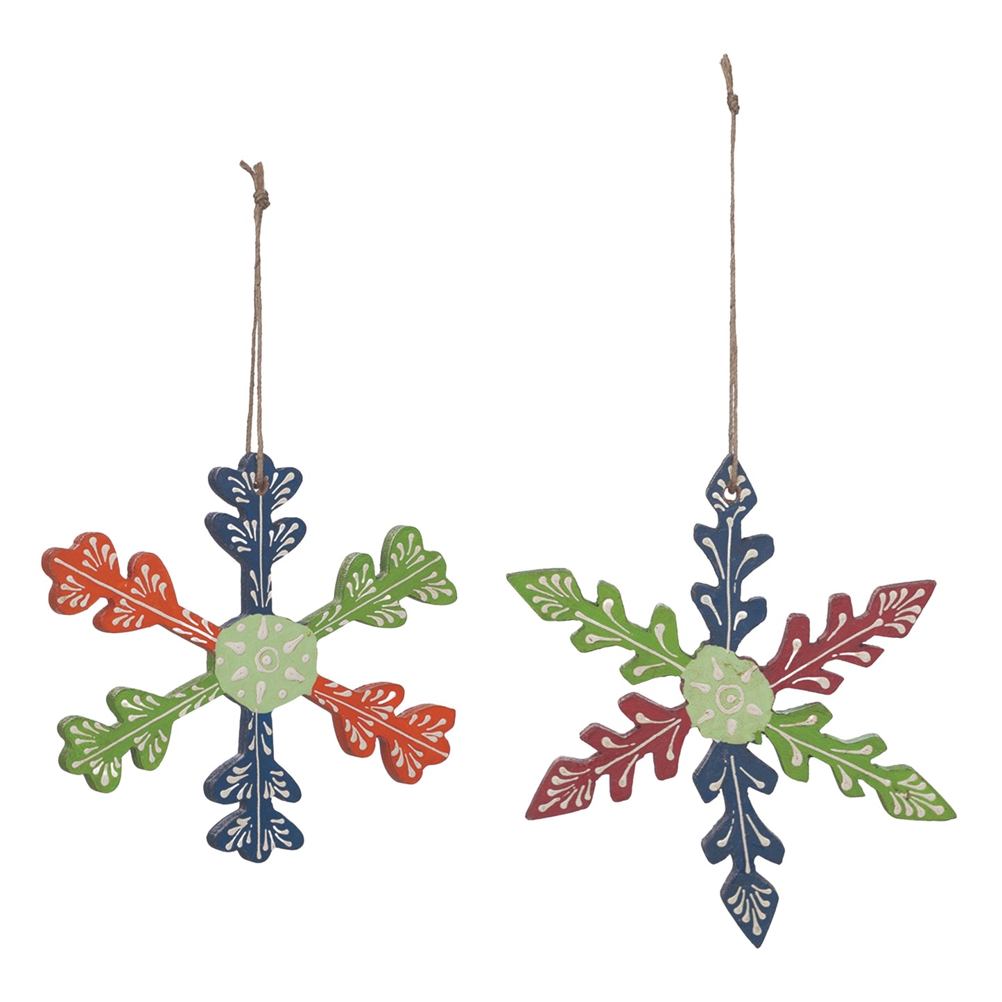 Wood Snowflake Ornament (Set of 6)