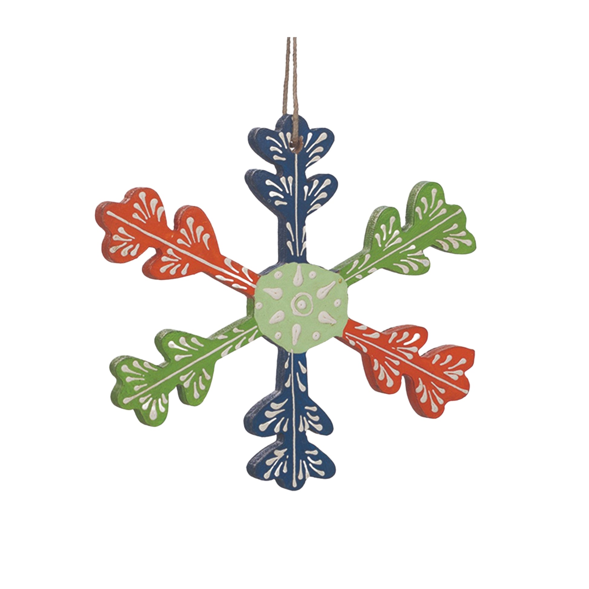 Wood Snowflake Ornament (Set of 6)