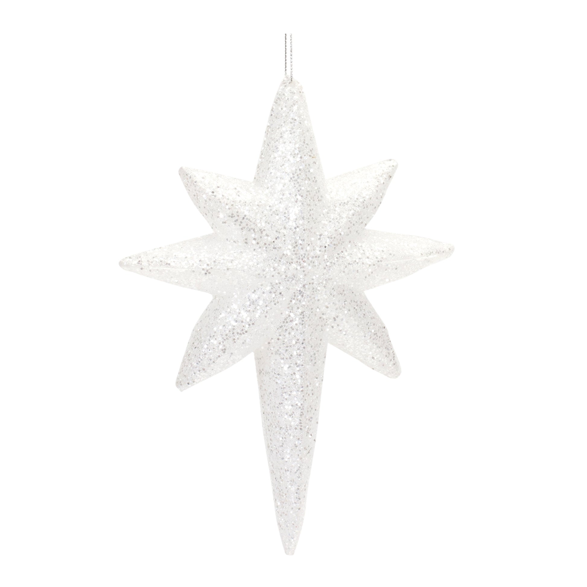 Clear Acrylic Star Drop Ornament (Set of 12)