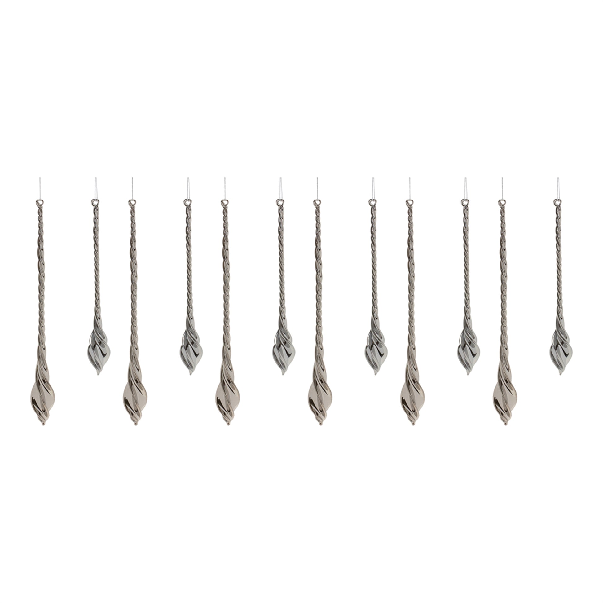 Swirl Glass Drop Ornament (Set of 12)