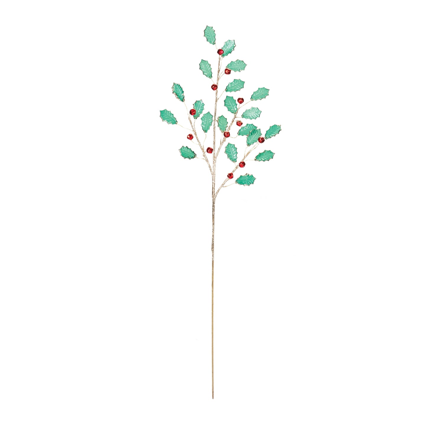 Holly Leaf Jewel Spray (Set of 2)
