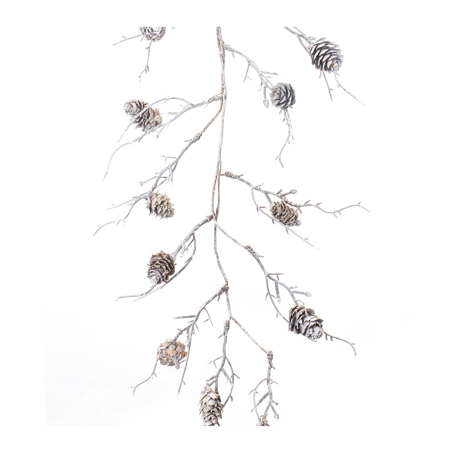 Flocked Pinecone Twig Garland (Set of 2)