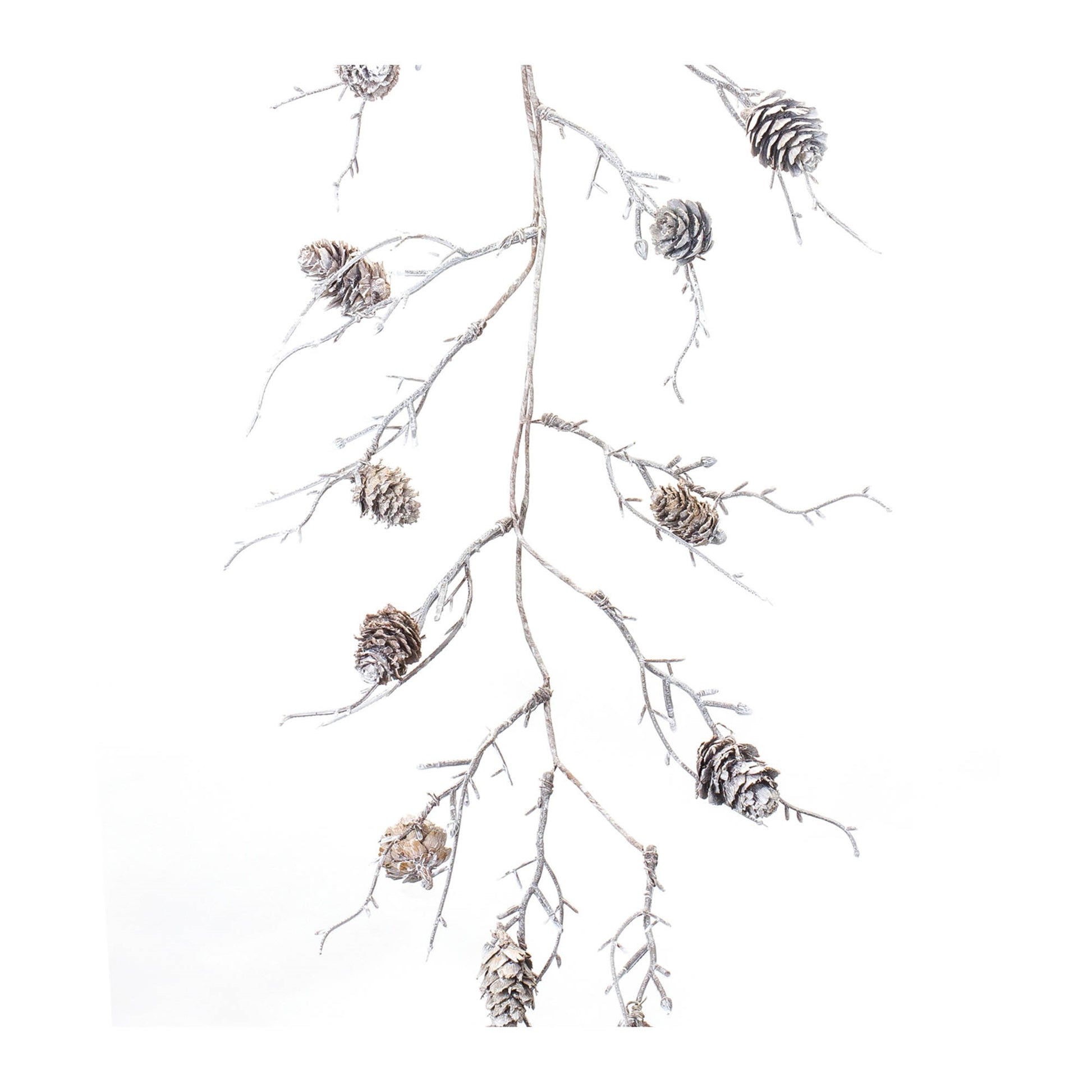 Flocked Pinecone Twig Garland (Set of 2)