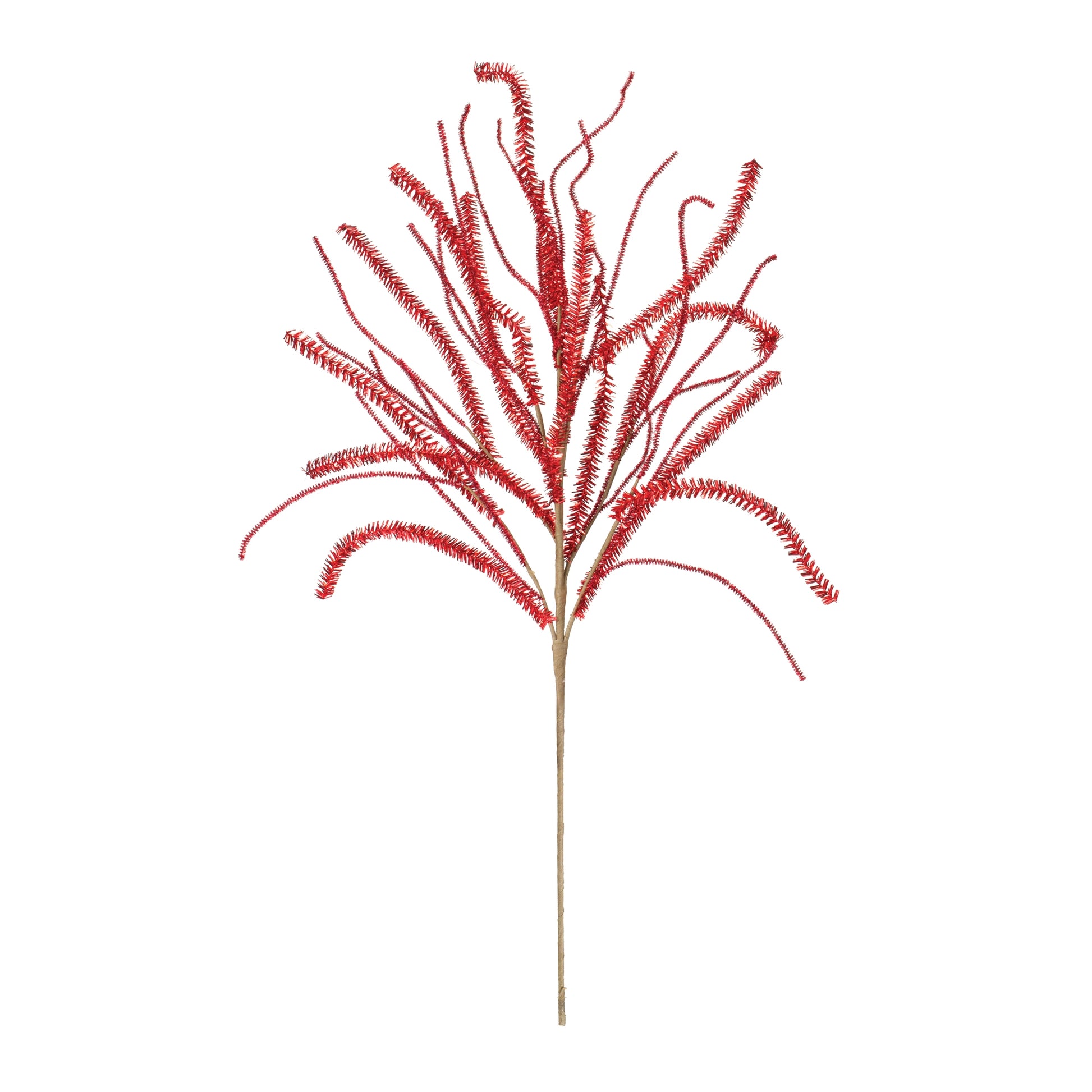 Glittered Pine Tinsel Branch (Set of 2)