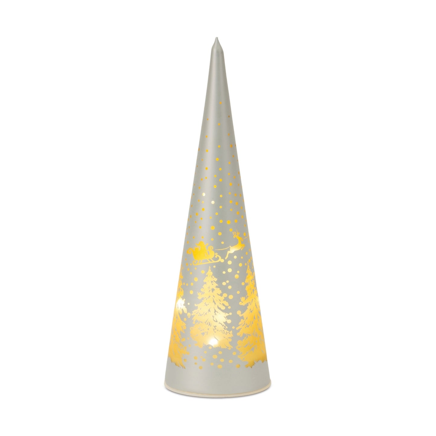 LED Frosted Glass Tree Decor (Set of 2)