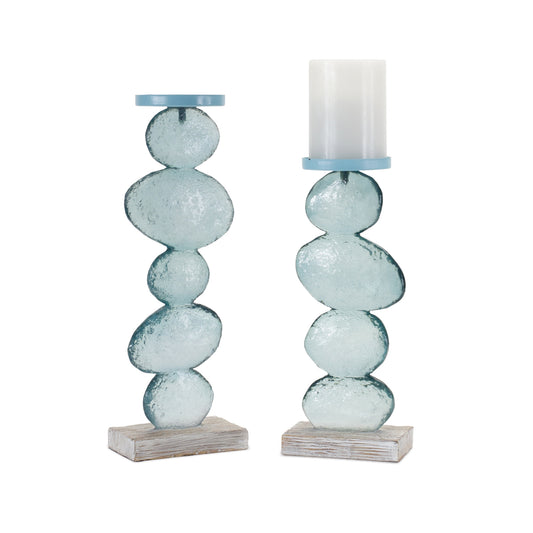 Stacking Rocks Candle Holder (Set of 2)