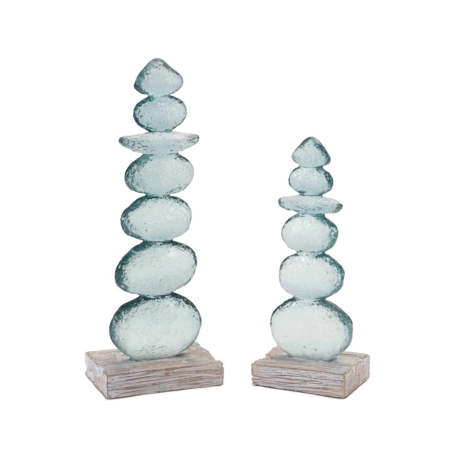 Stacking Rock Sculpture (Set of 2)