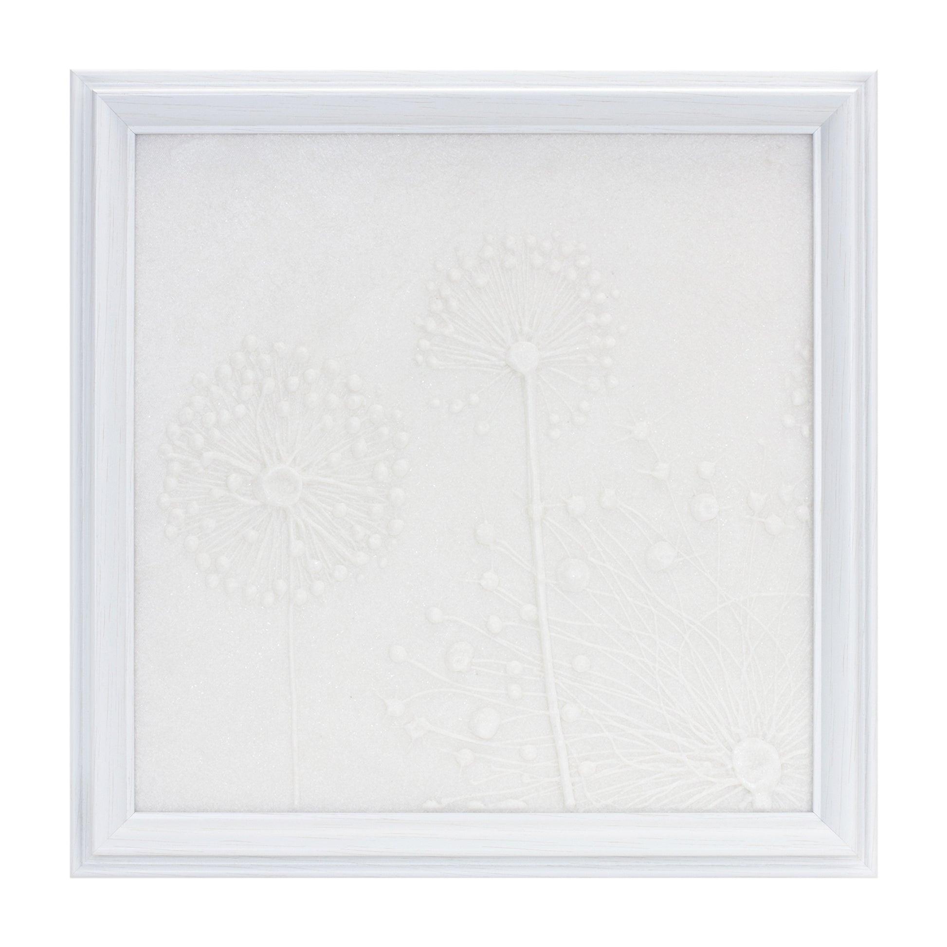 Stone Dandelion Wall Plaque 18.25"SQ