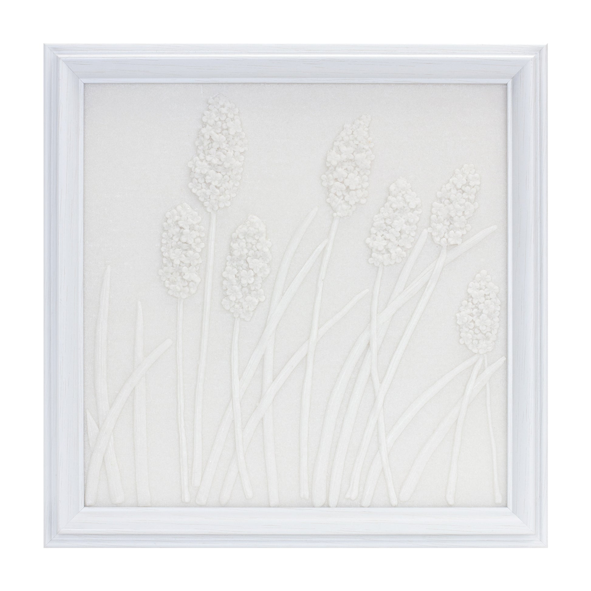 Stone Plume Wall Plaque 18.25"SQ