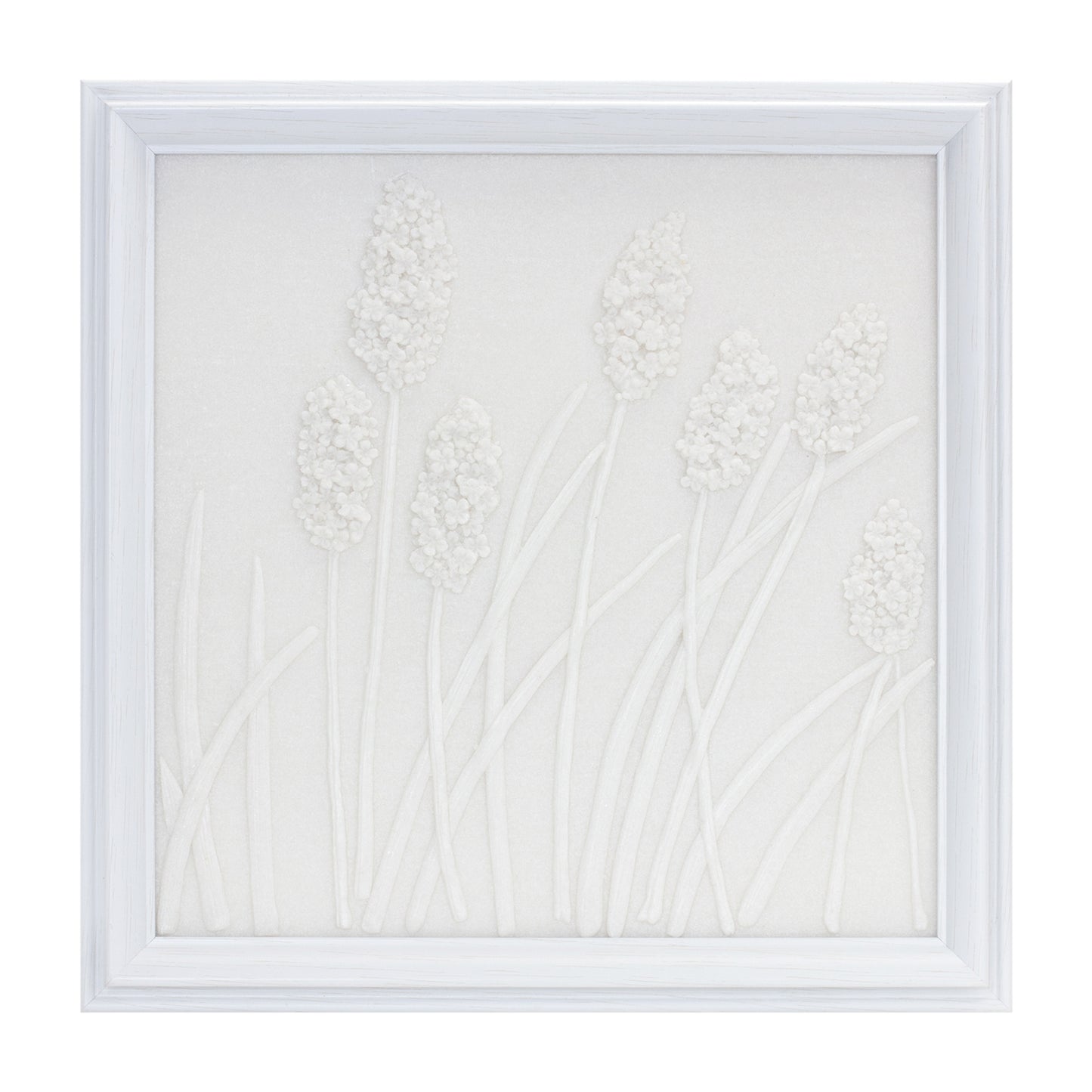 Stone Plume Wall Plaque 18.25"SQ