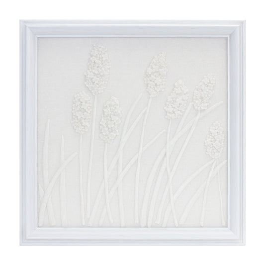 Stone Plume Wall Plaque 18.25"SQ