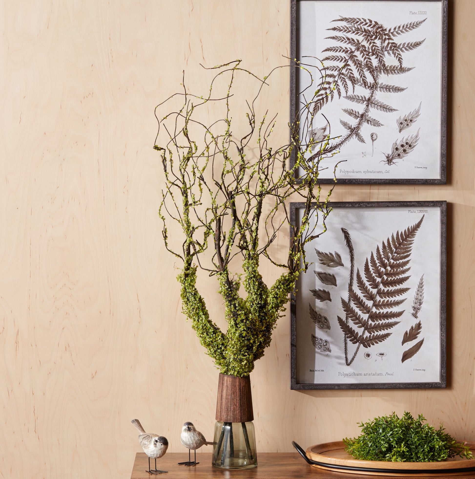 Moss Foliage Vine Branch (Set of 2)