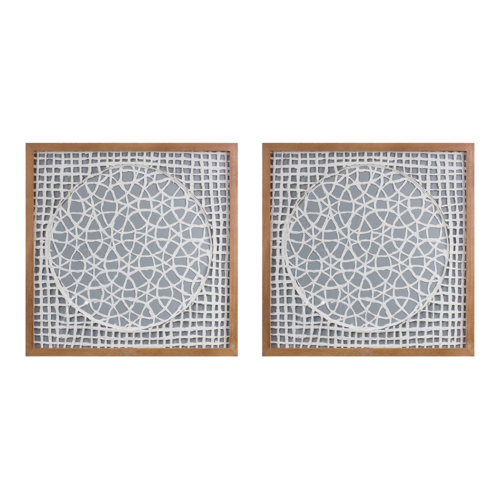 Framed Paper Mache Wall Art (Set of 2)