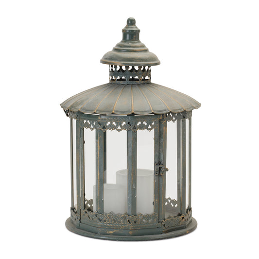 Lantern 13.75"D x 20"H Metal/Glass