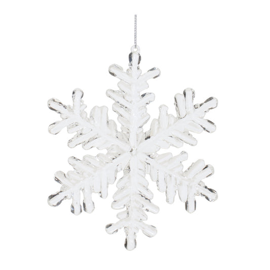 Clear Acrylic Snowflake Oranment (Set of 12)
