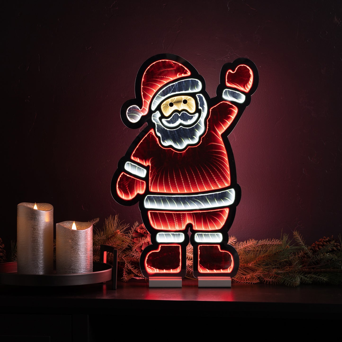 Waving Santa Ekko Light Display 22.5"H