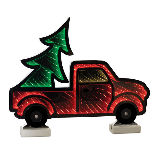 Truck and Tree Infinity Light 16"L x 13.5"H Acrylic UL Plug Included