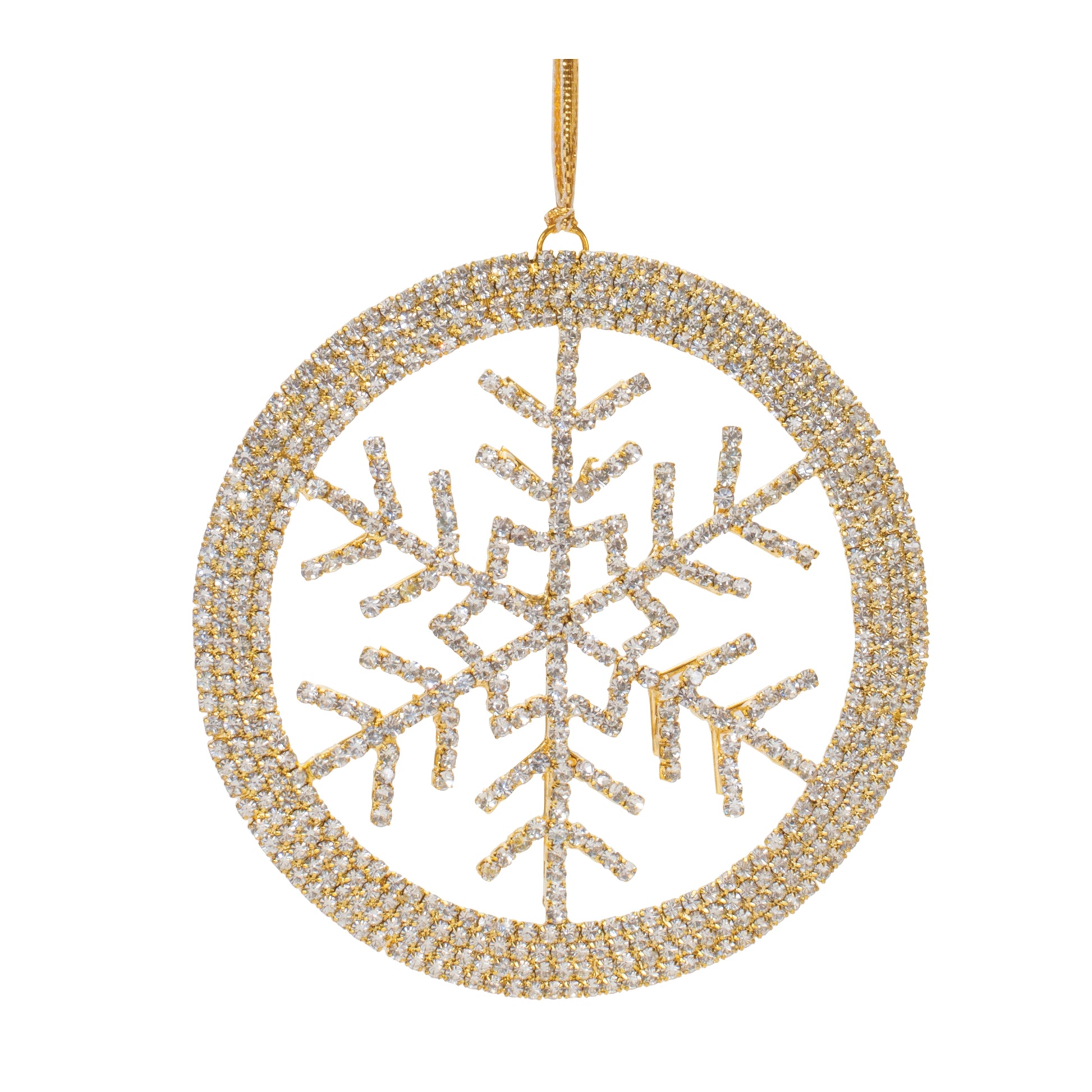 Jeweled Metal Snowflake Ornament (Set of 6)