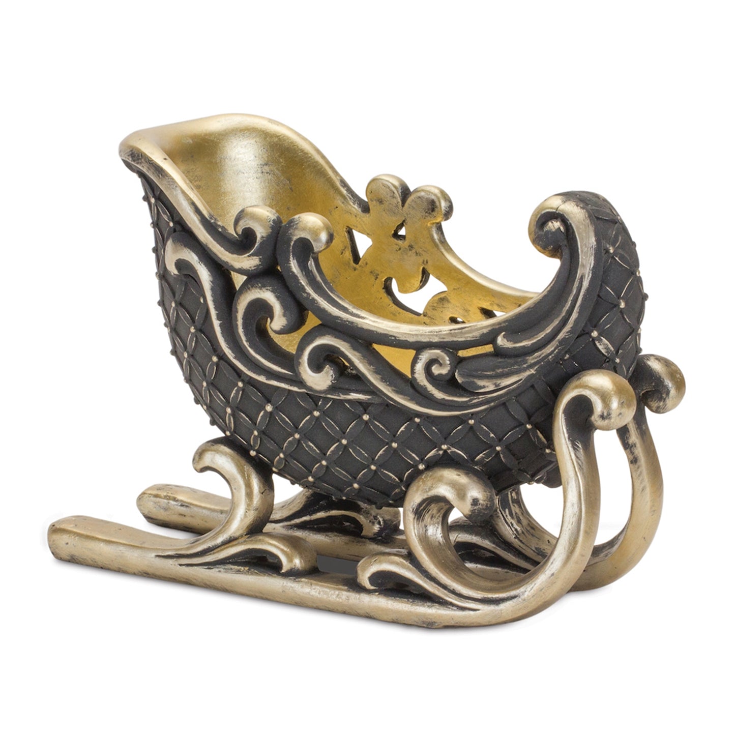 Elegant Holidy Sleigh Decor 10"L