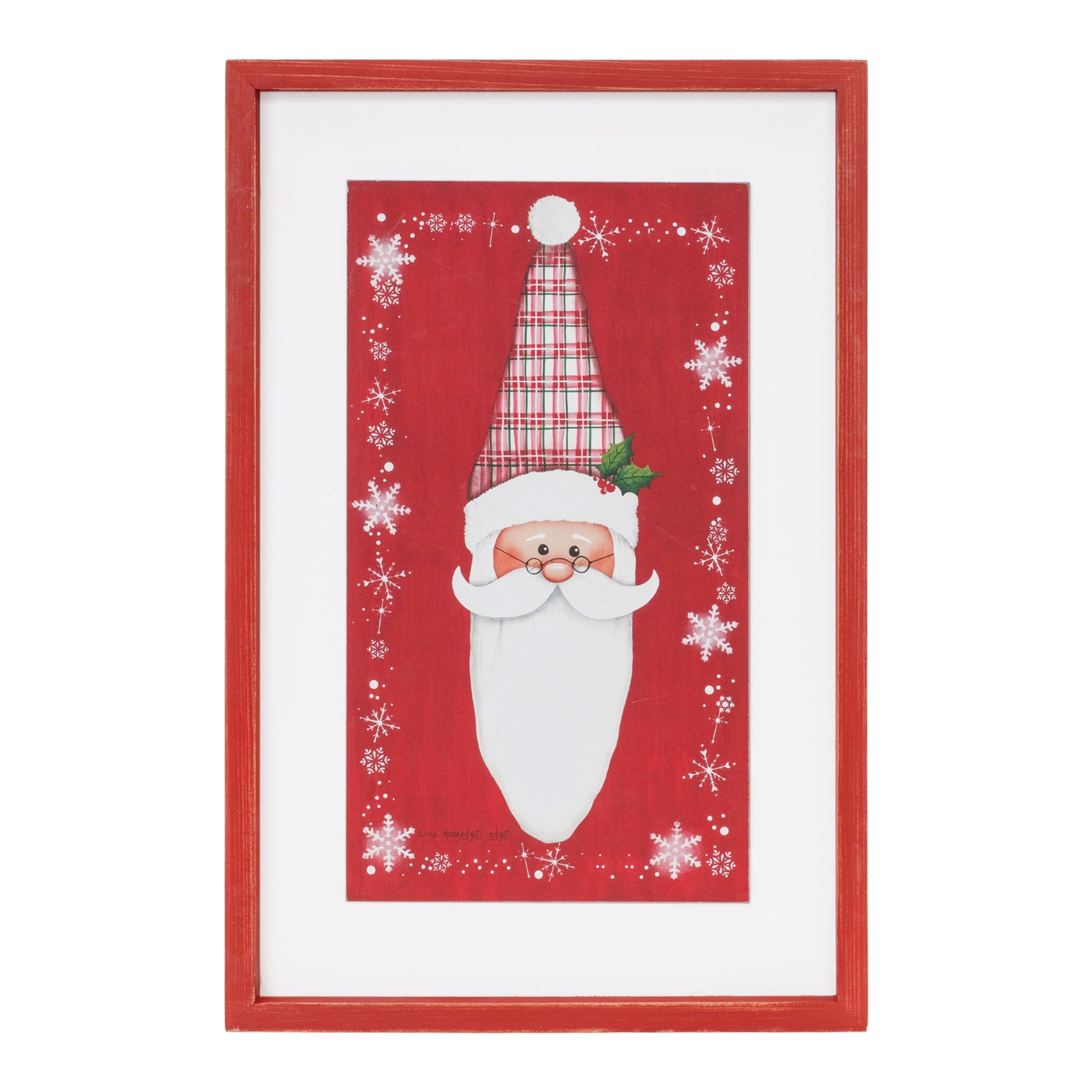 Traditional Santa Snowflake Wall Plaque 18"H