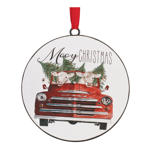 Mooy Christmas Disc Ornament (Set of 12) 6"H Iron