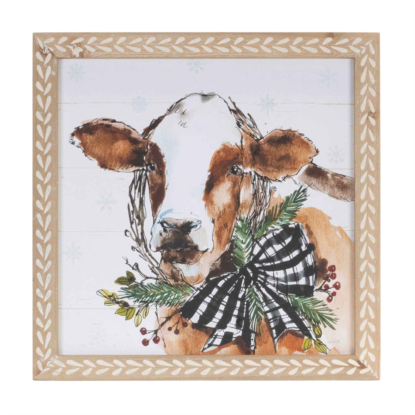 Framed Winter Farm Animal Print (Set of 2)