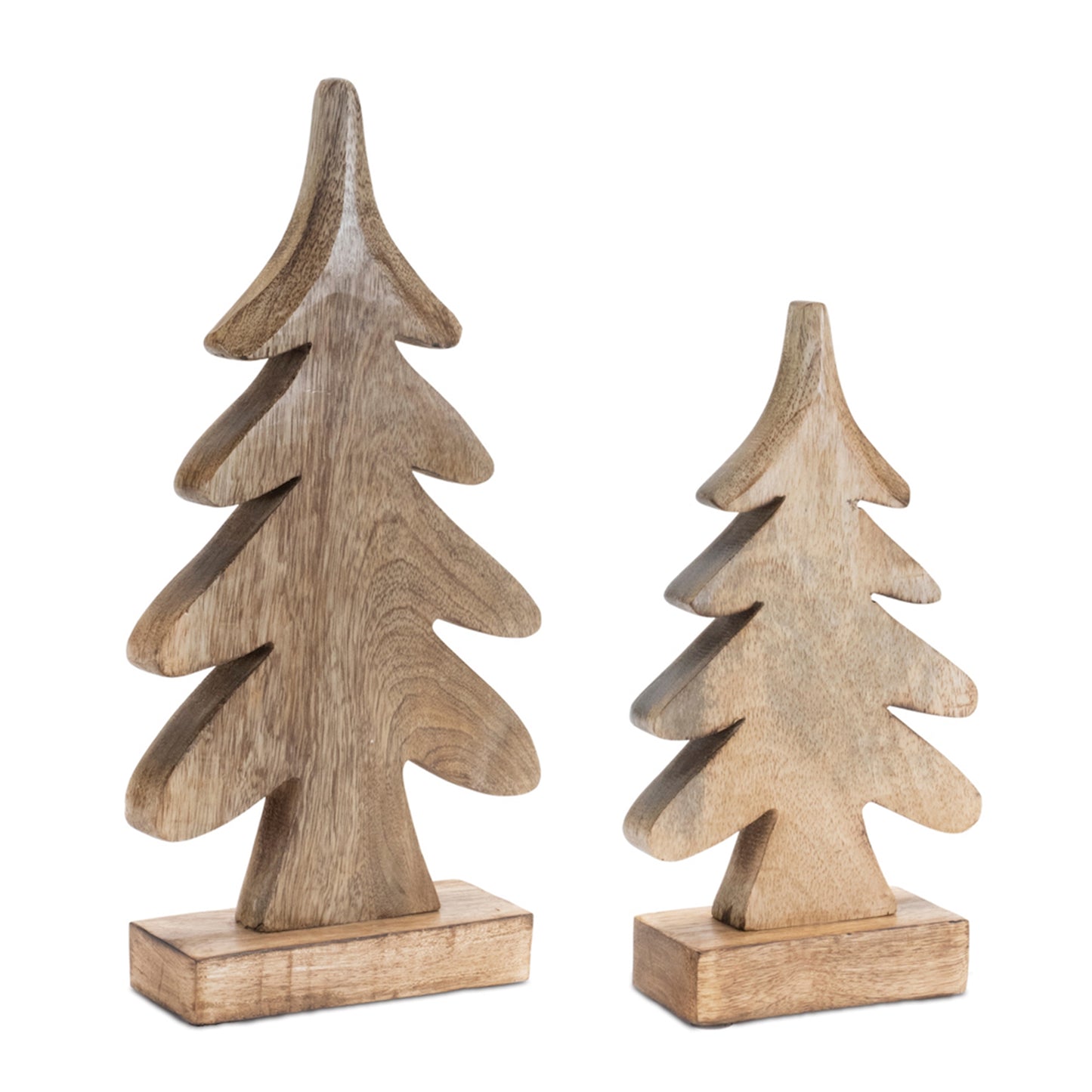 Tree (Set of 2) 9"H, 12"H Wood