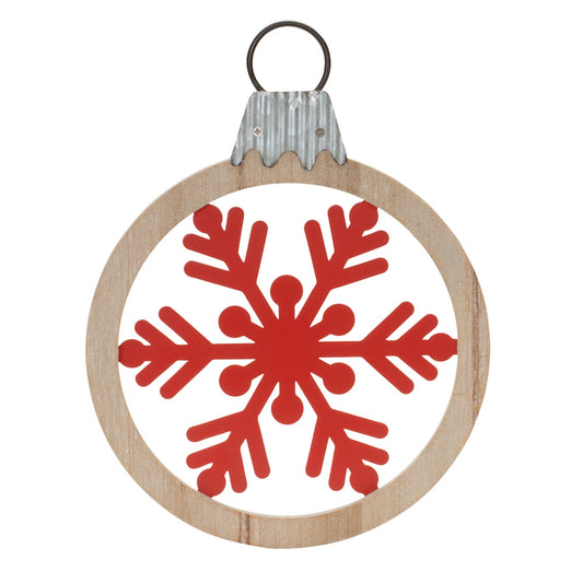Metal Snowflake with Oranment Frame (Set of 6)
