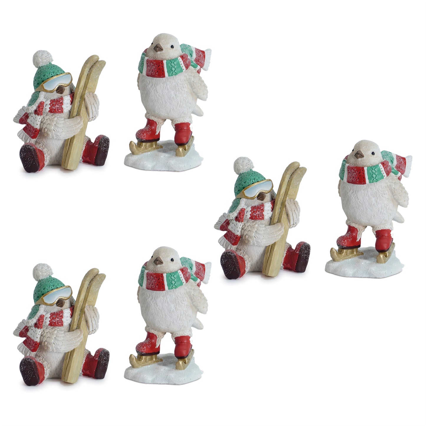 Winter Sport Bird Figurine (Set of 6)