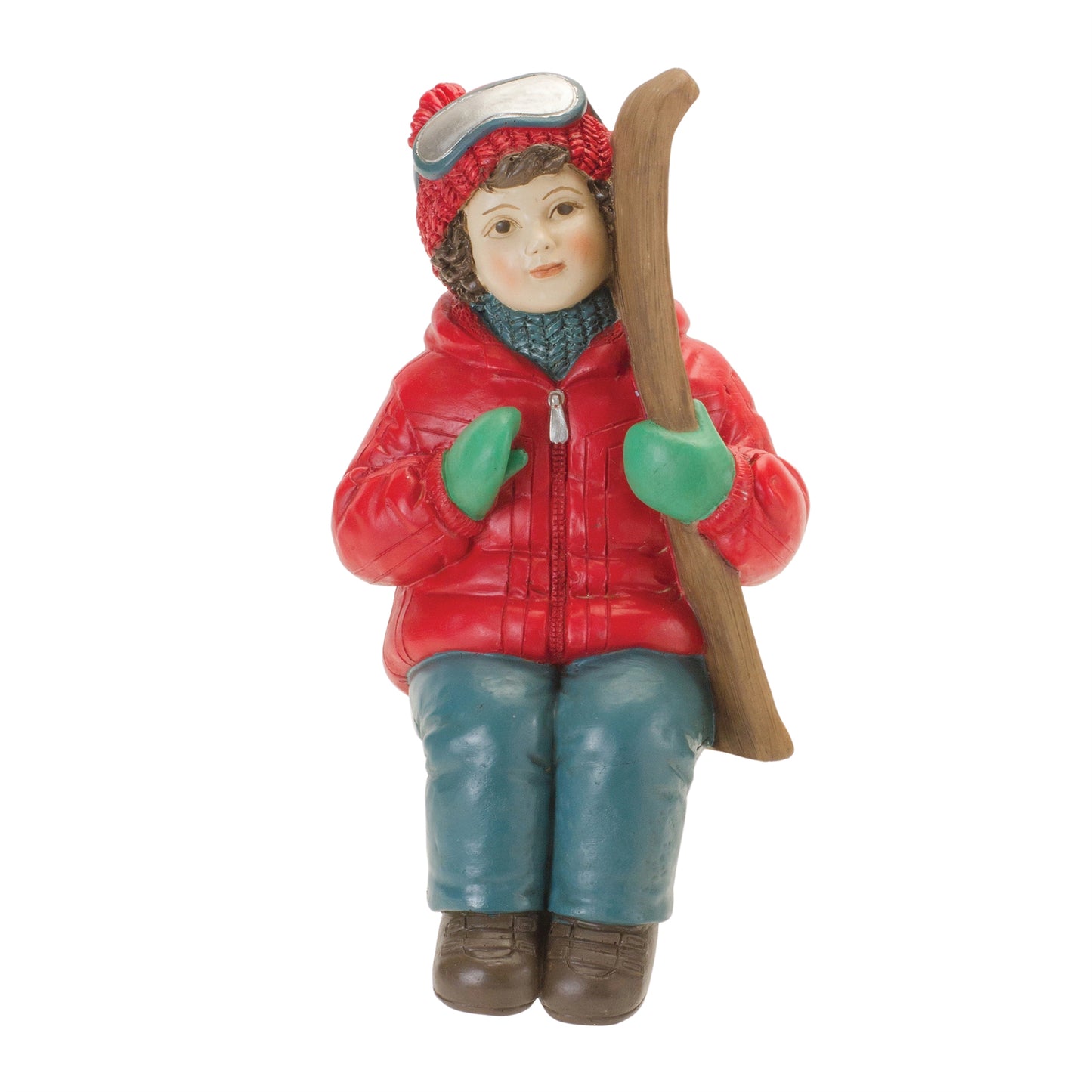 Holiday Children Shelf Sitter with Skis and Skates (Set of 4)