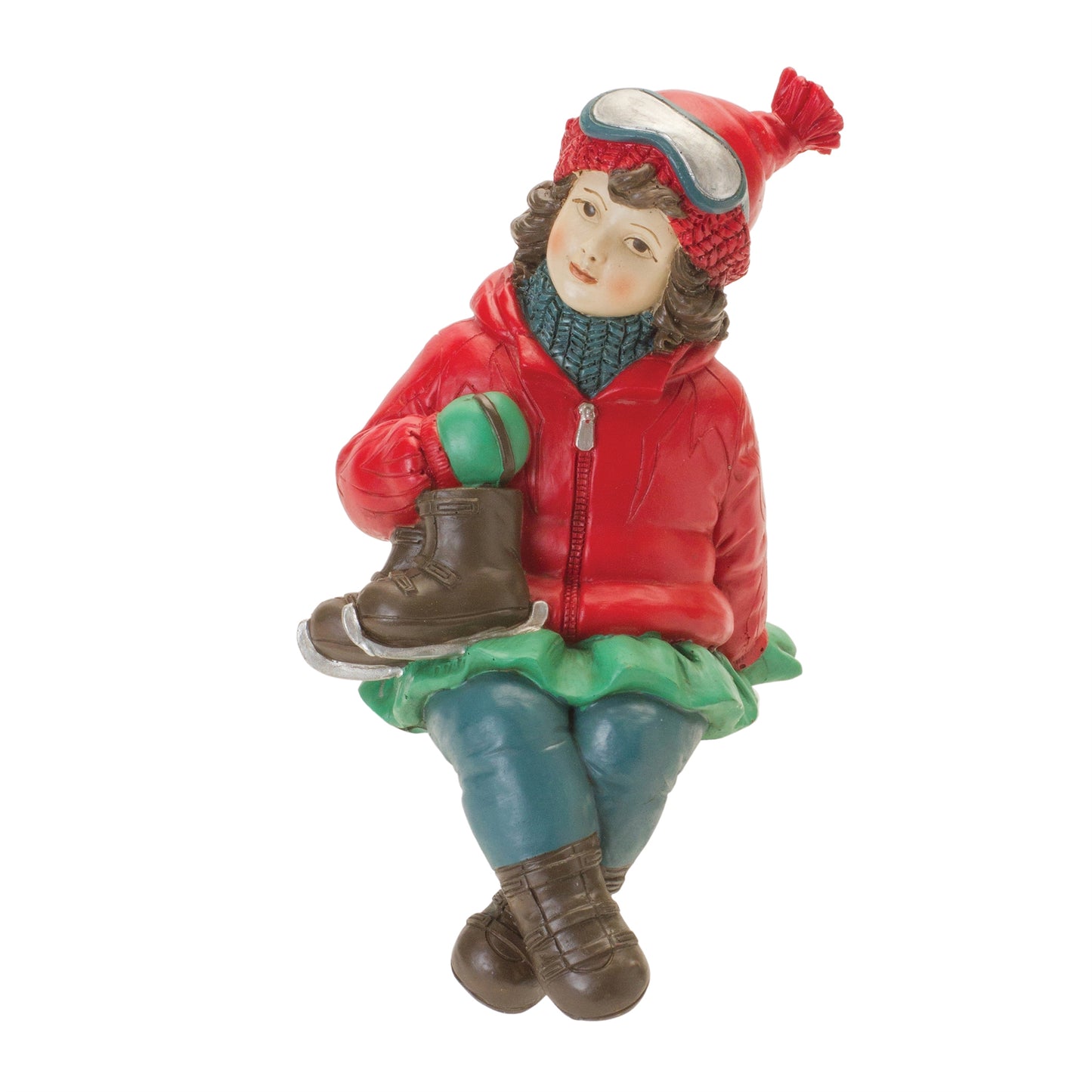 Holiday Children Shelf Sitter with Skis and Skates (Set of 4)