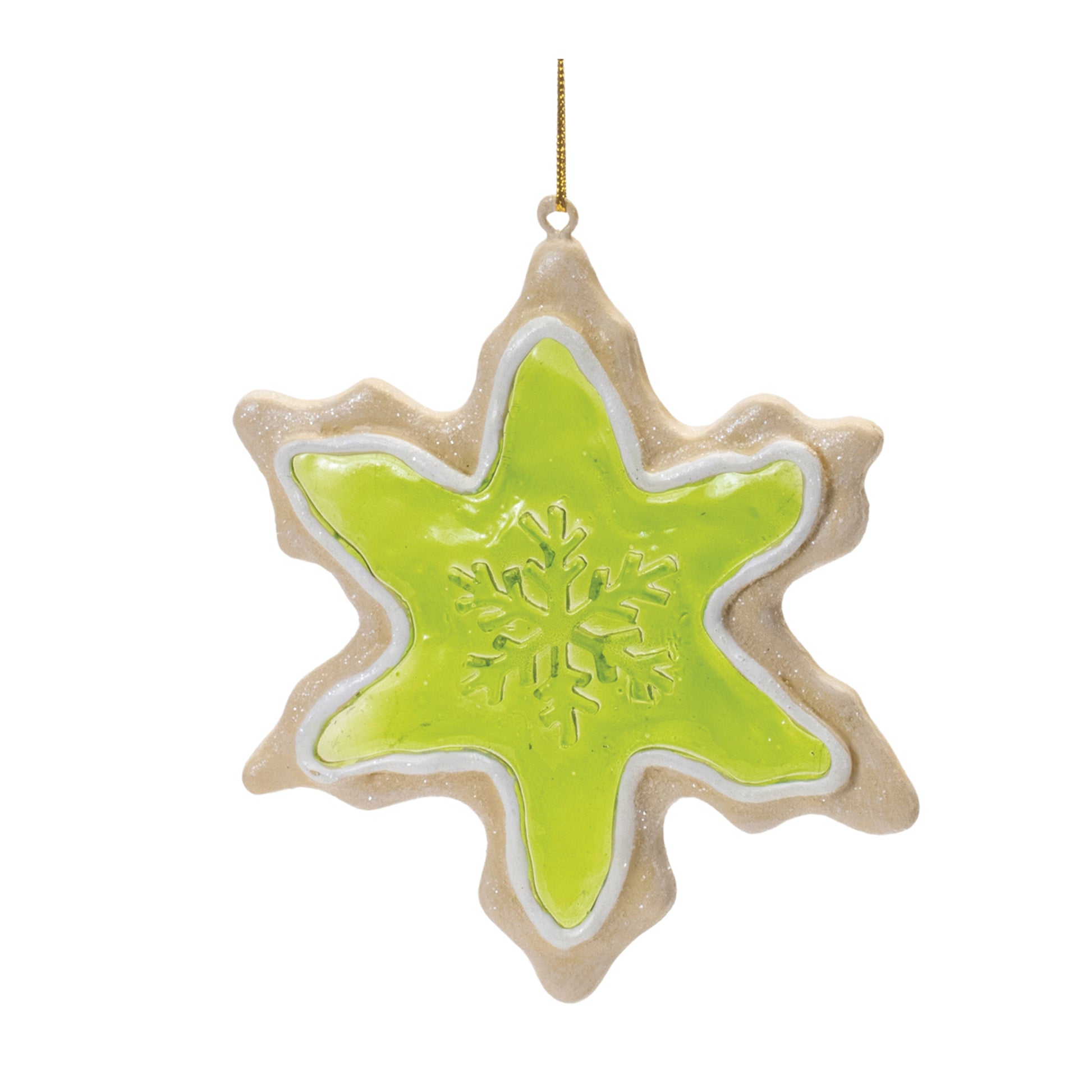 Frosted Cookie Star and Snowflake Ornament (Set of 6)