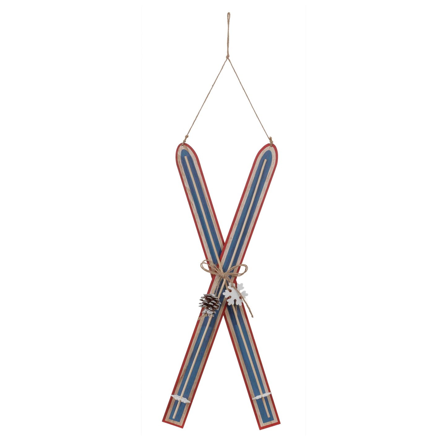 Wood Ski Ornament (Set of 2)
