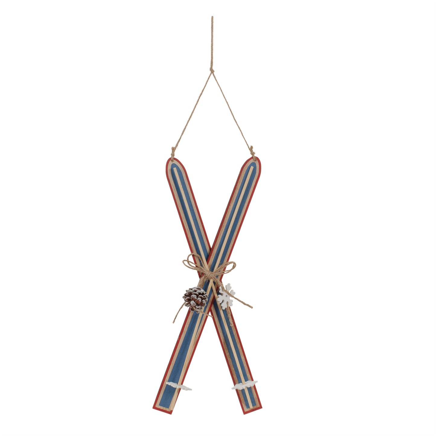 Wood Ski Ornament (Set of 2)