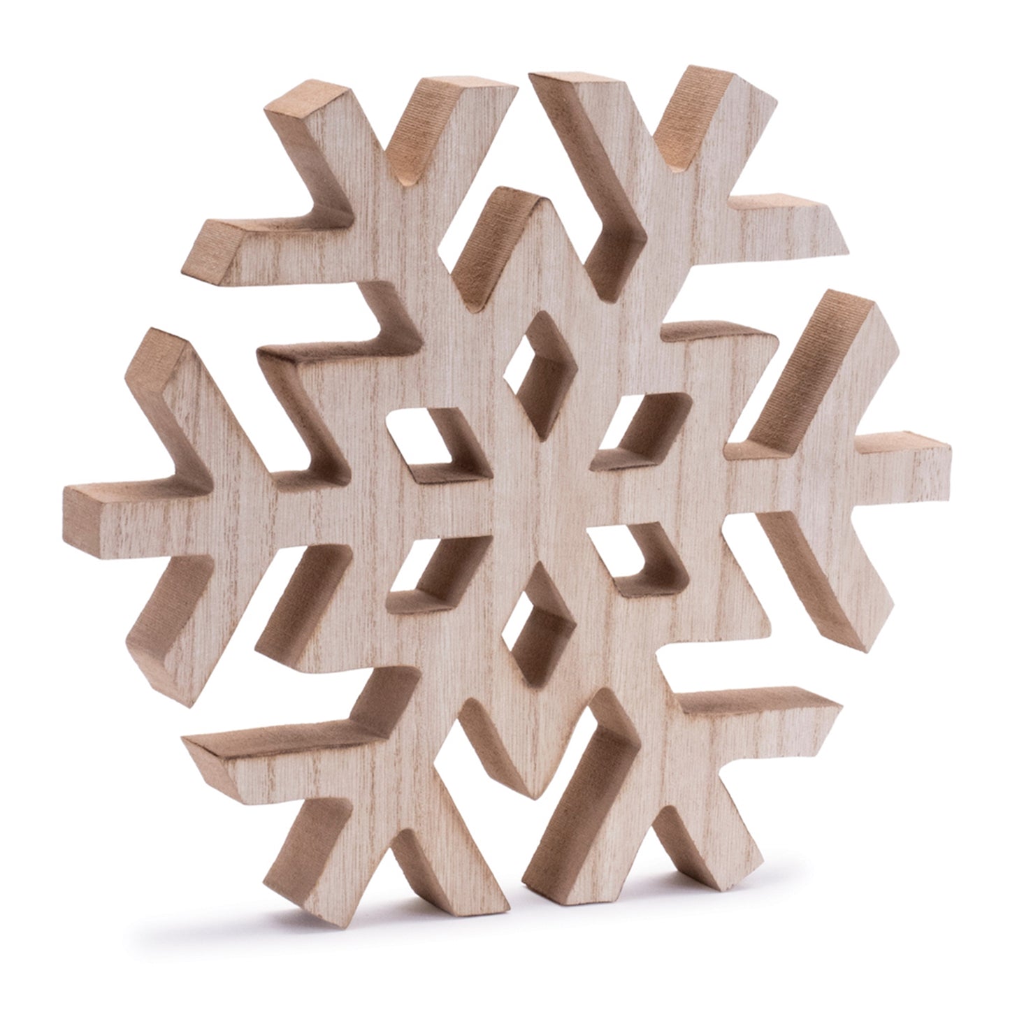 Snowflake (Set of 2) 12"D Wood