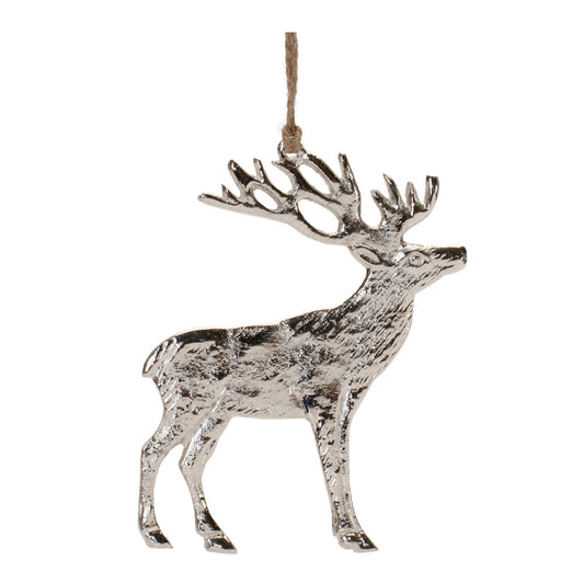 Deer Ornament (Set of 12) 5"H Aluminum