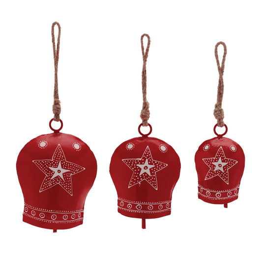 Bell Ornament (Set of 6) 4.5"H, 5.5"H, 6"H Iron