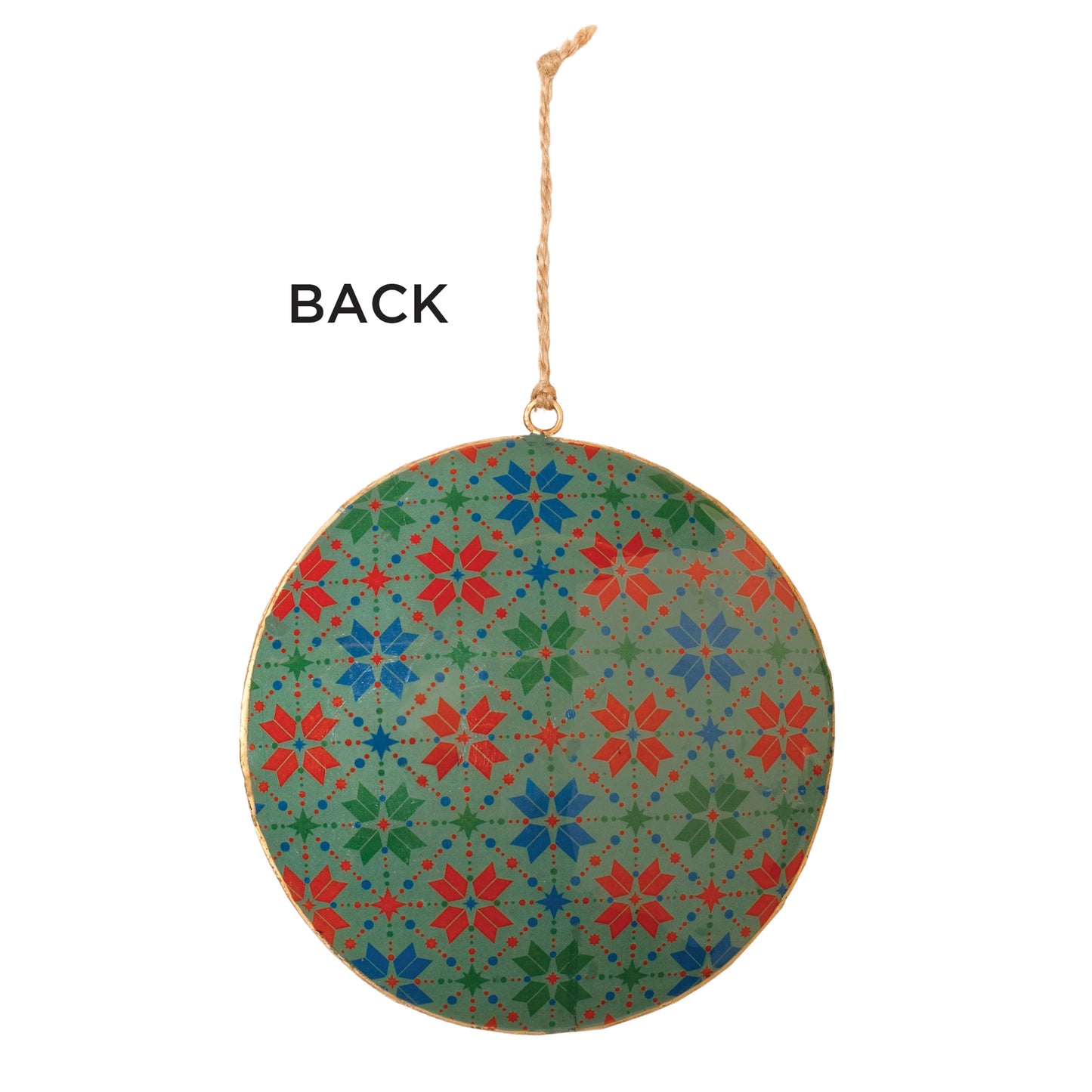 Metal Snowboard Forest Disc Ornament (Set of 6)