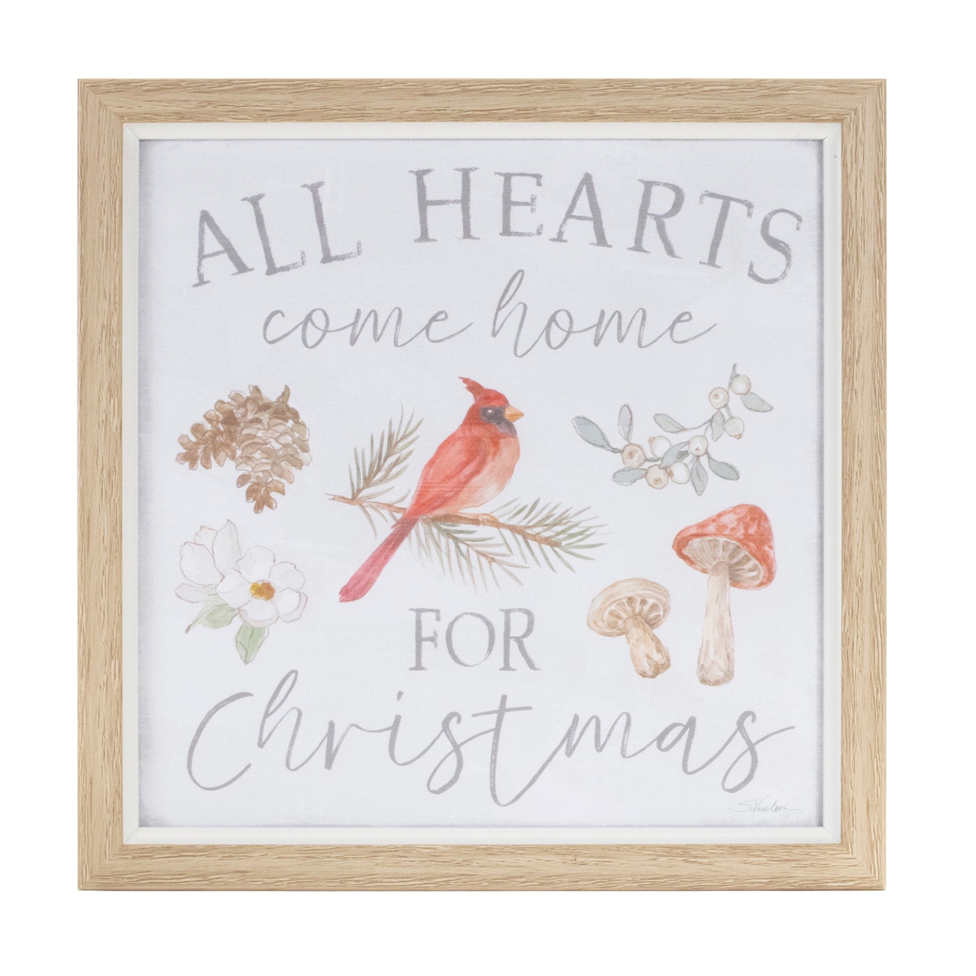 Framed Winter Cardinal Sentiment Print (Set of 3)