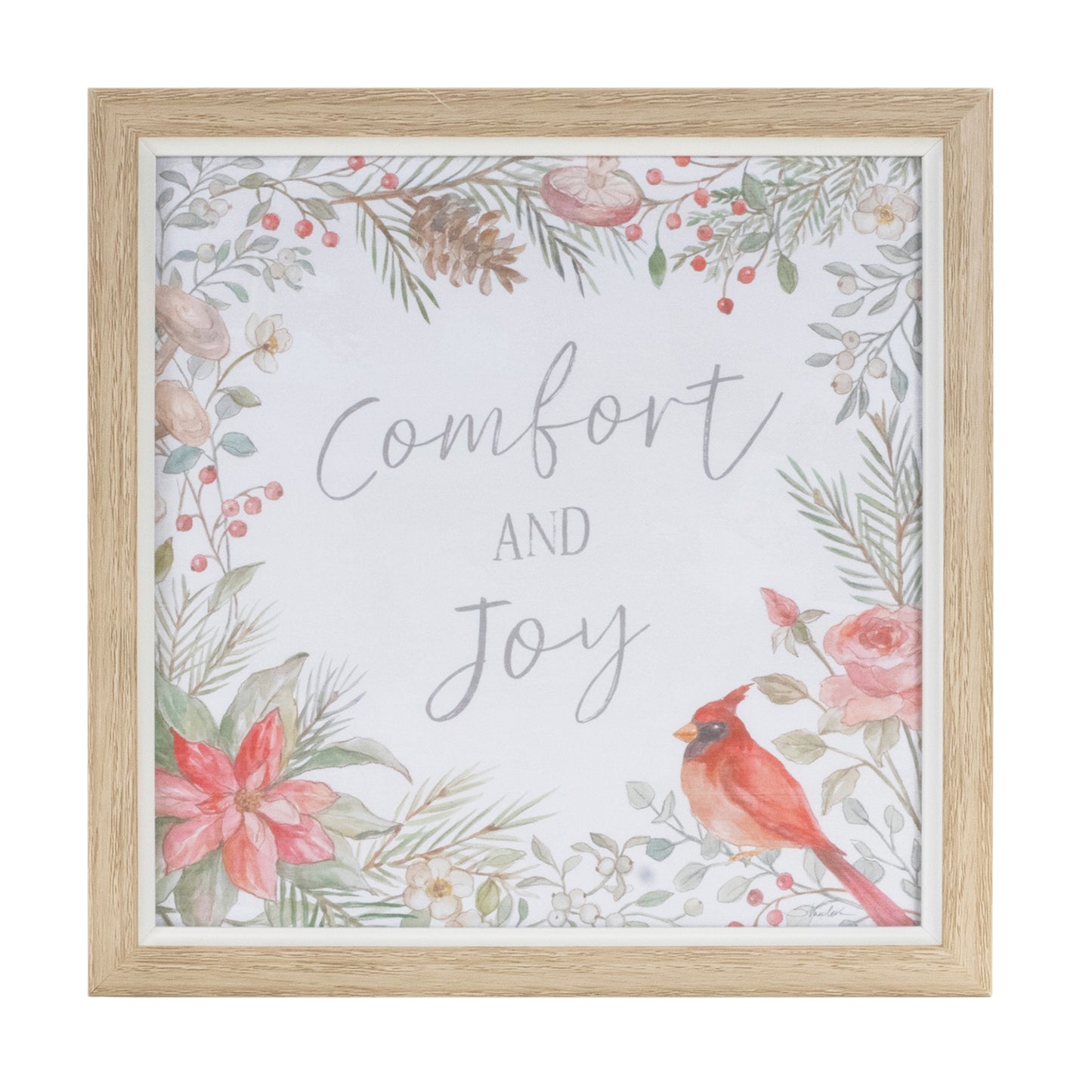 Framed Winter Cardinal Sentiment Print (Set of 3)