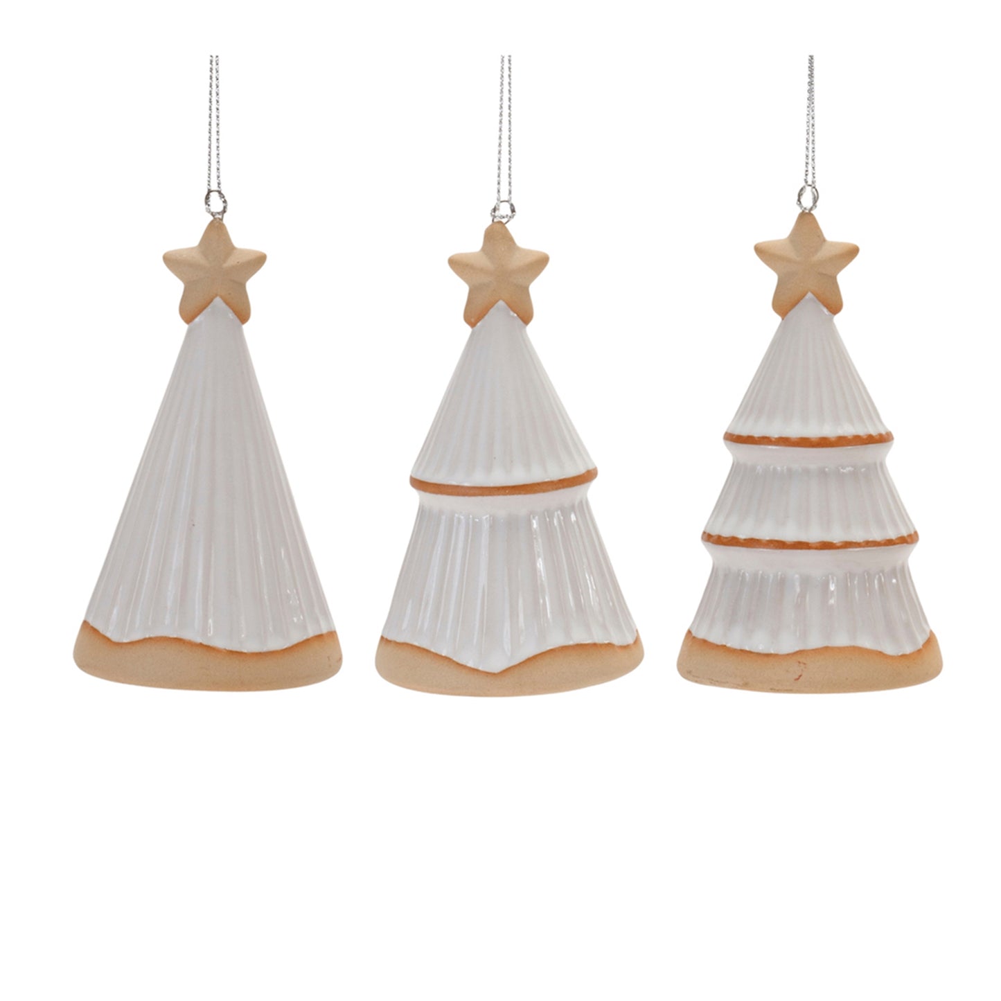 Tree Ornament (Set of 12) 4.5"H Ceramic