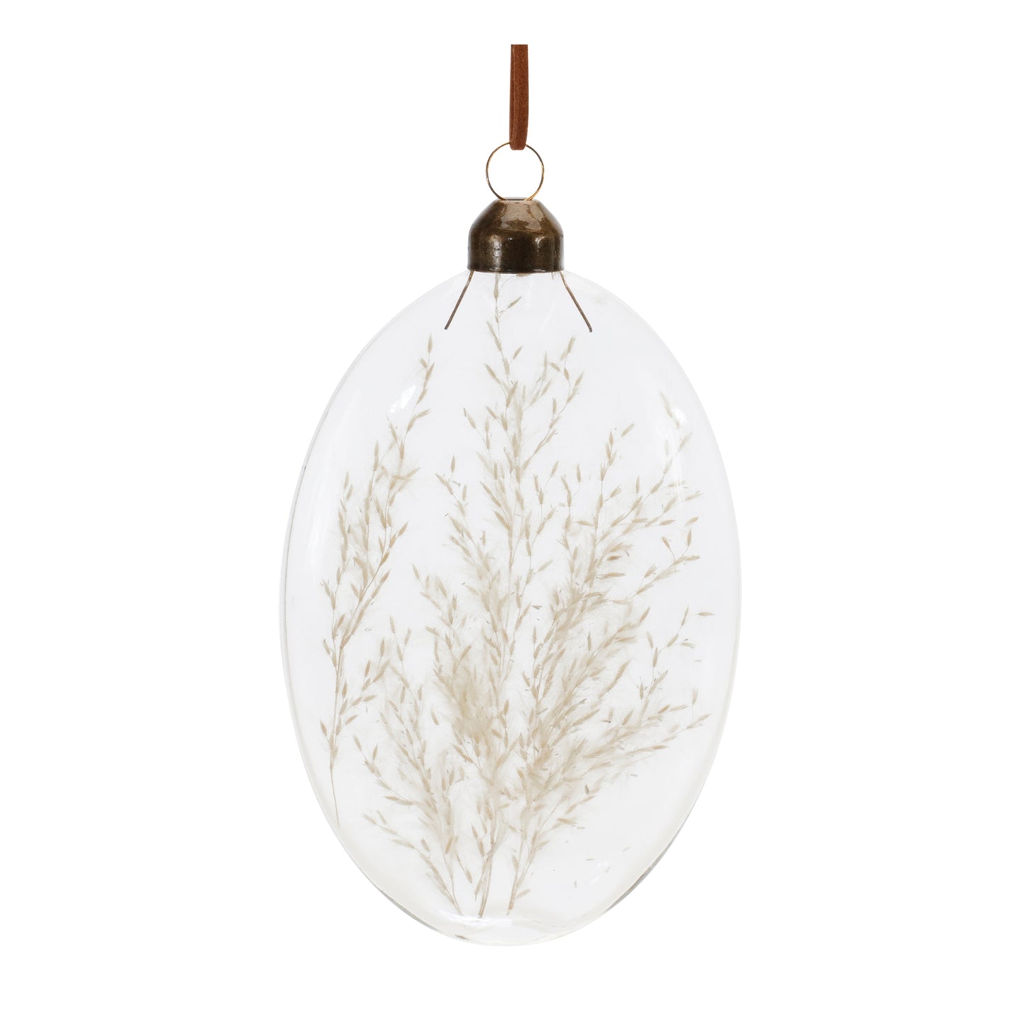 Natural Dried Floral Glass Ornament (Set of 12)