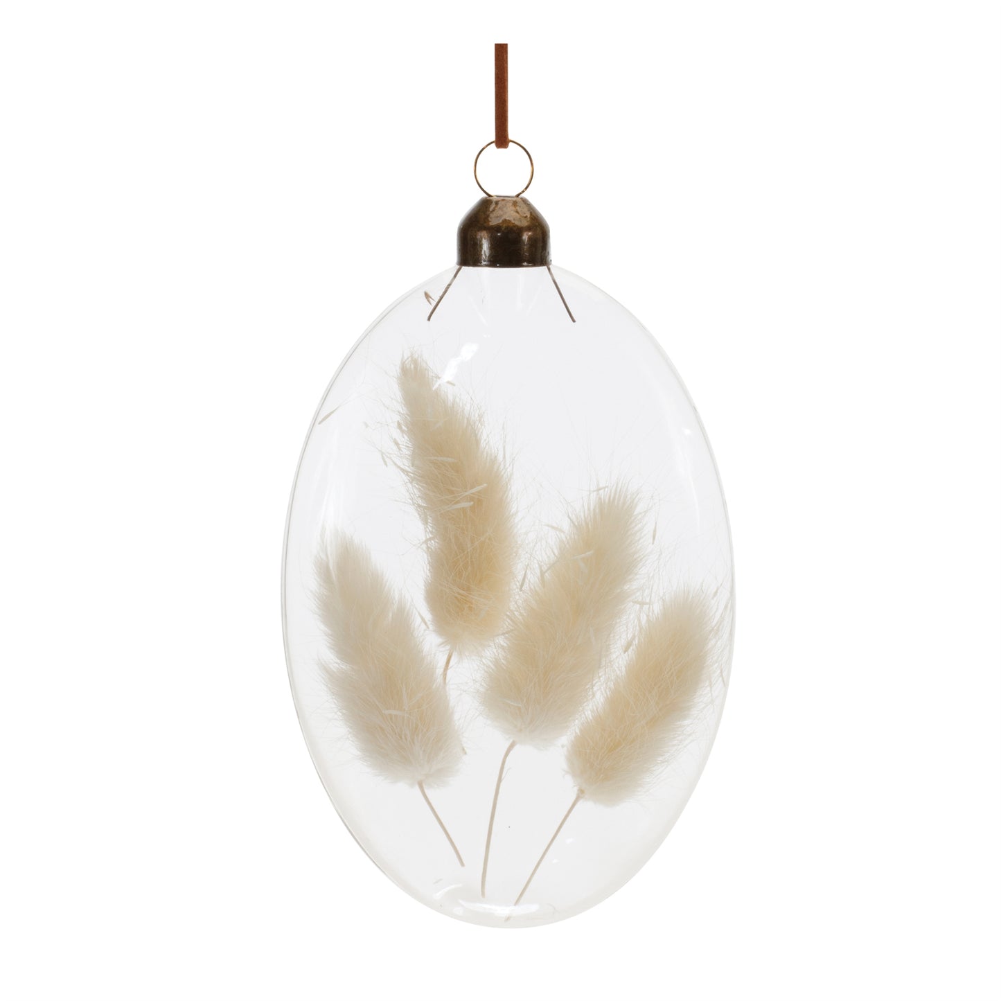 Natural Dried Floral Glass Ornament (Set of 12)