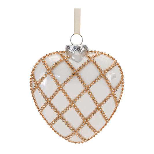 Heart Ornament (Set of 12) 4.5"H Glass