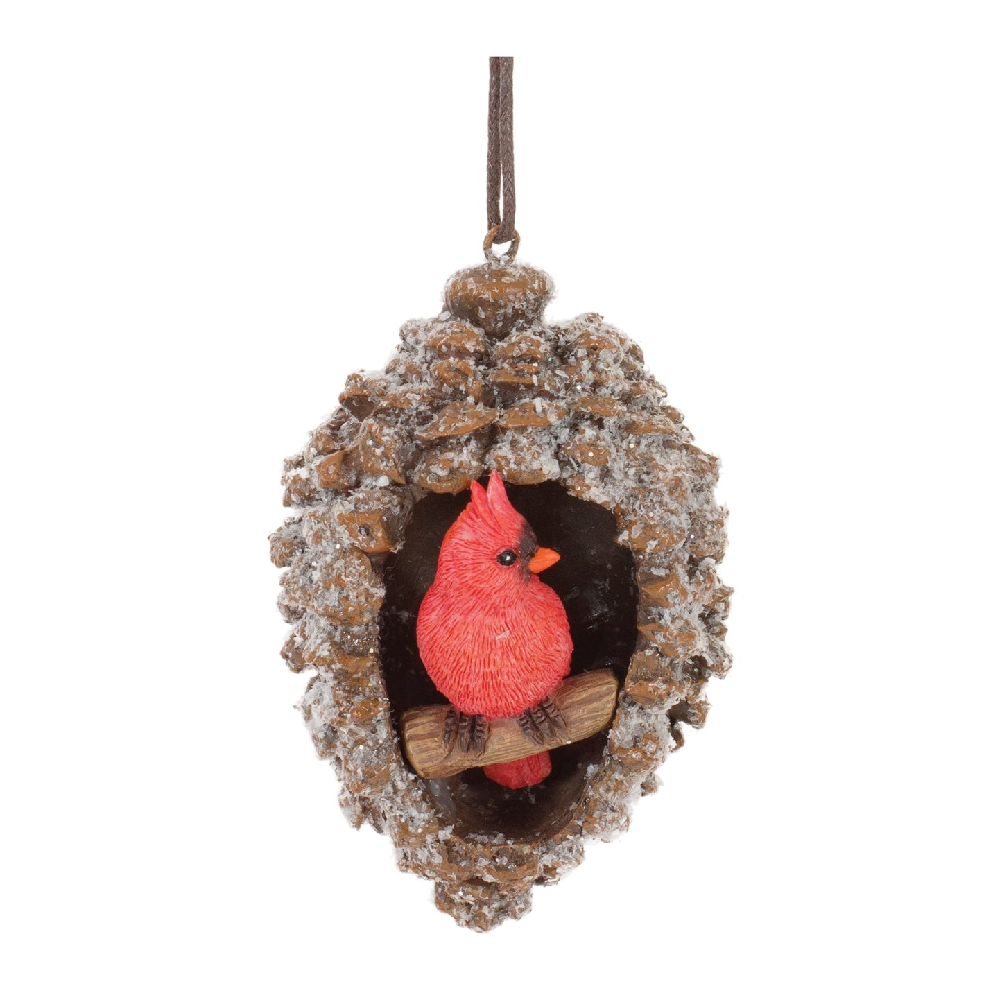 Cardinal in Cone Ornament (Set of 6) 4.5"H Resin