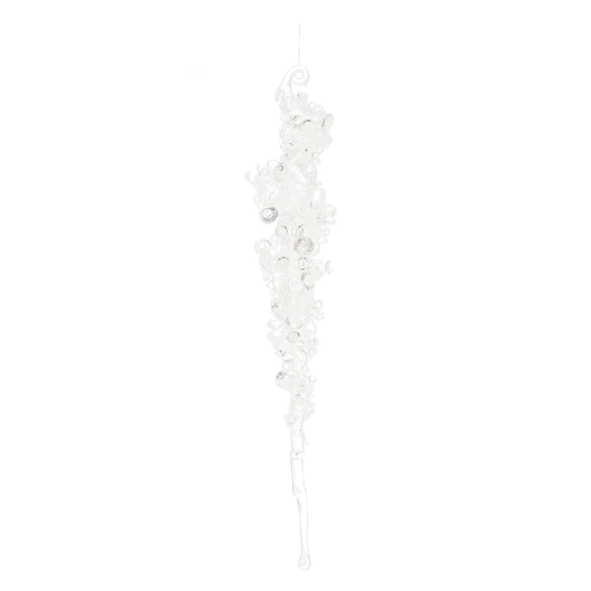 Glittered Icicle Drop Ornament (Set of 24)