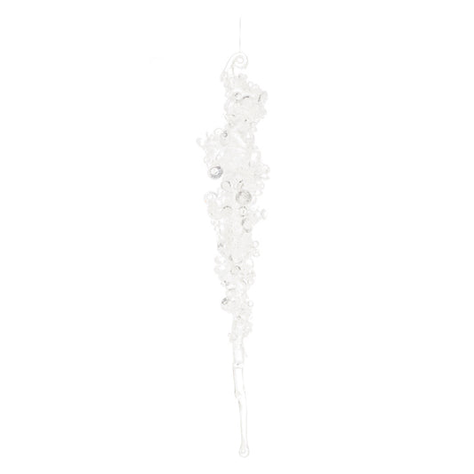 Glittered Icicle Drop Ornament (Set of 24)
