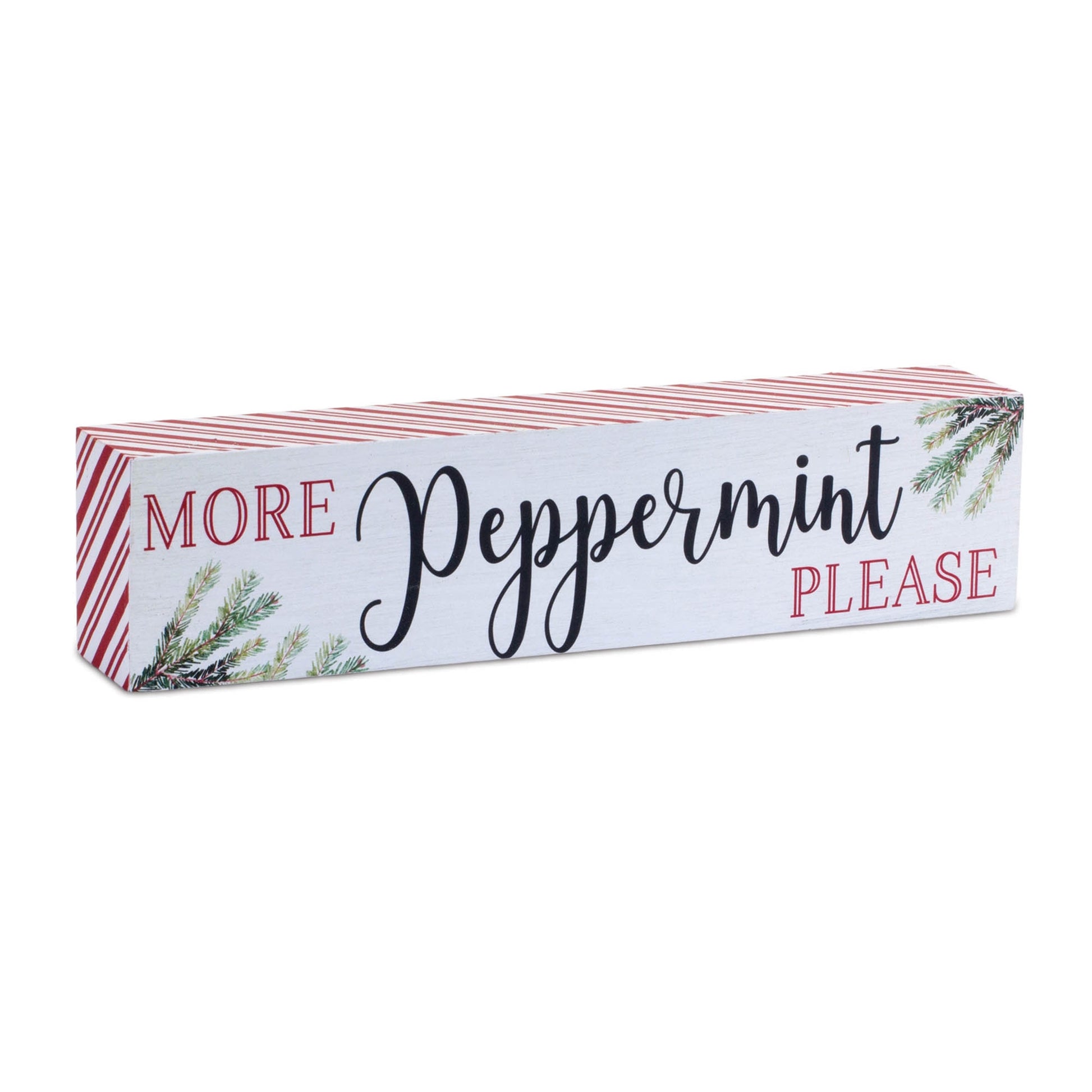 Holiday Peppermint Sentiment Sign (Set of 2)
