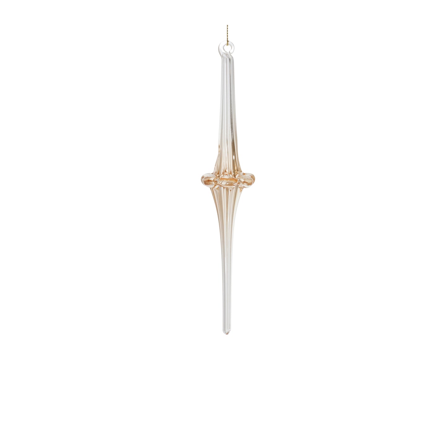 Gold Ombre Glass Drop Ornament (Set of 12)